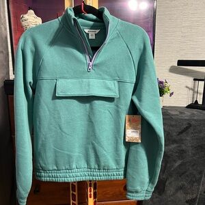 Ripzone Teal Zip-Up Sweater